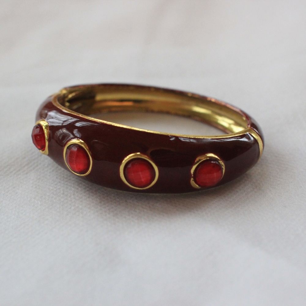 Red and Burgundy Hinge Bangle